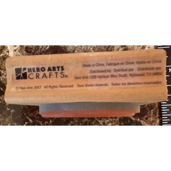 Hero Arts Crafts Peace Symbol ornament F5536 Christmas Wood Mounted Rubber Stamp - Picture 4 of 4